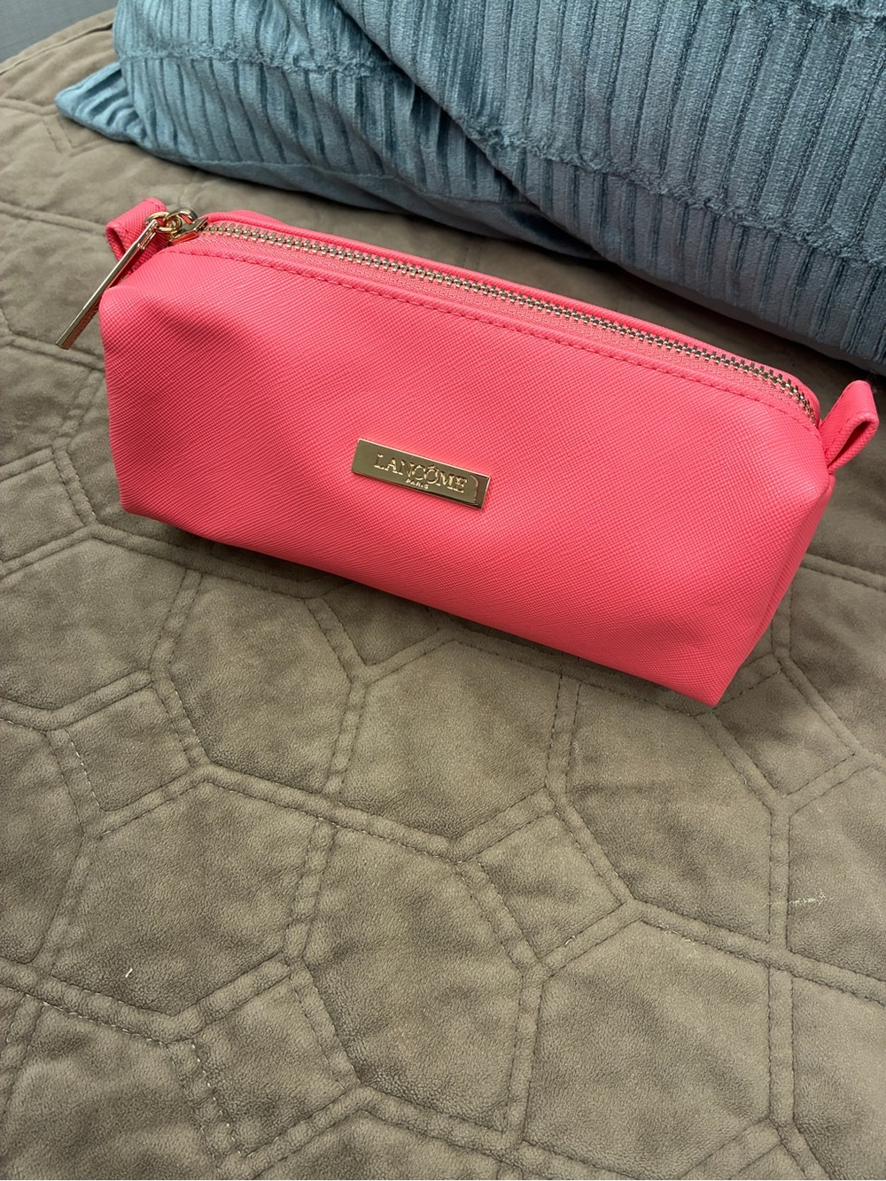 Lacome Coral Pink Cosmetic Pouch